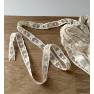 Galon tulle souple crème broderie coton brodé 15mm x 1m Batikou - 1