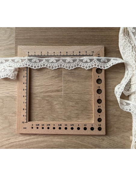 Galon tulle souple crème broderie coton brodé 20mm x 1m Batikou - 3