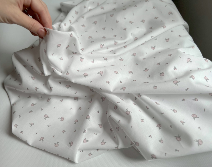 Peony - Batiste de coton BIO imprimé exclusif Tissus issus de l'agriculture biologique  - 2