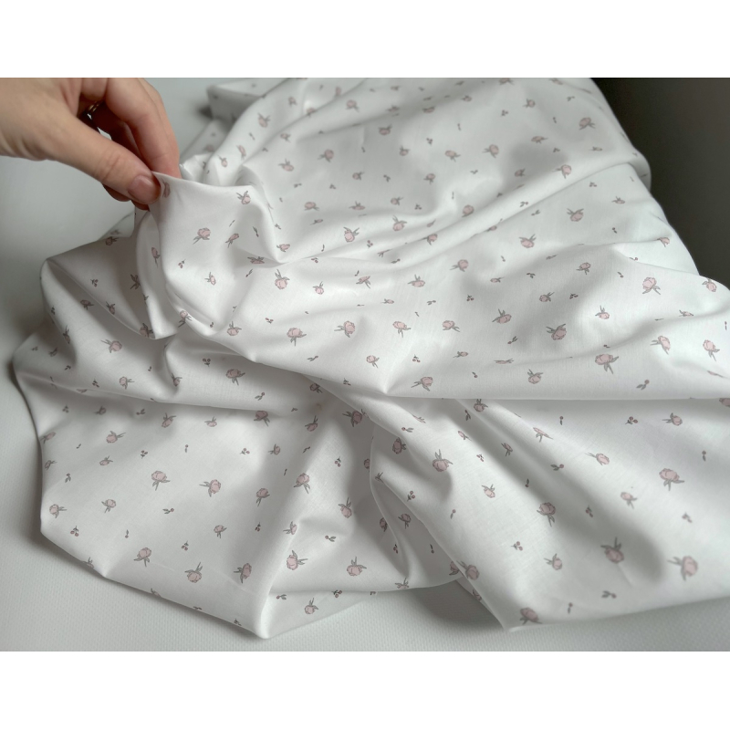 Peony - Batiste de coton BIO imprimé exclusif Tissus issus de l'agriculture biologique  - 2