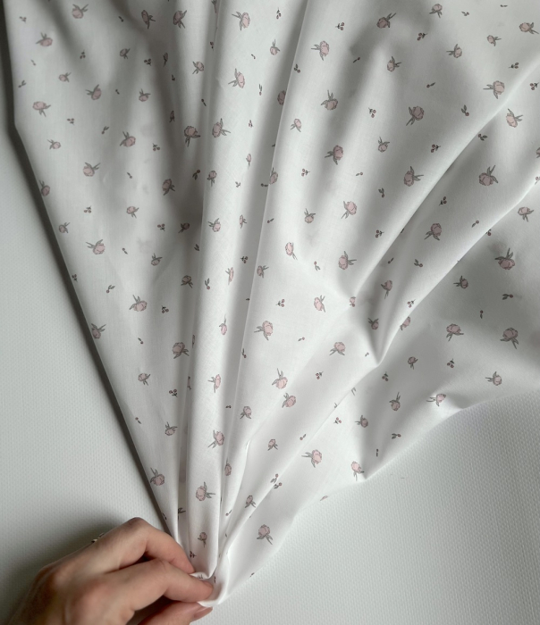 Peony - Batiste de coton BIO imprimé exclusif Tissus issus de l'agriculture biologique  - 3