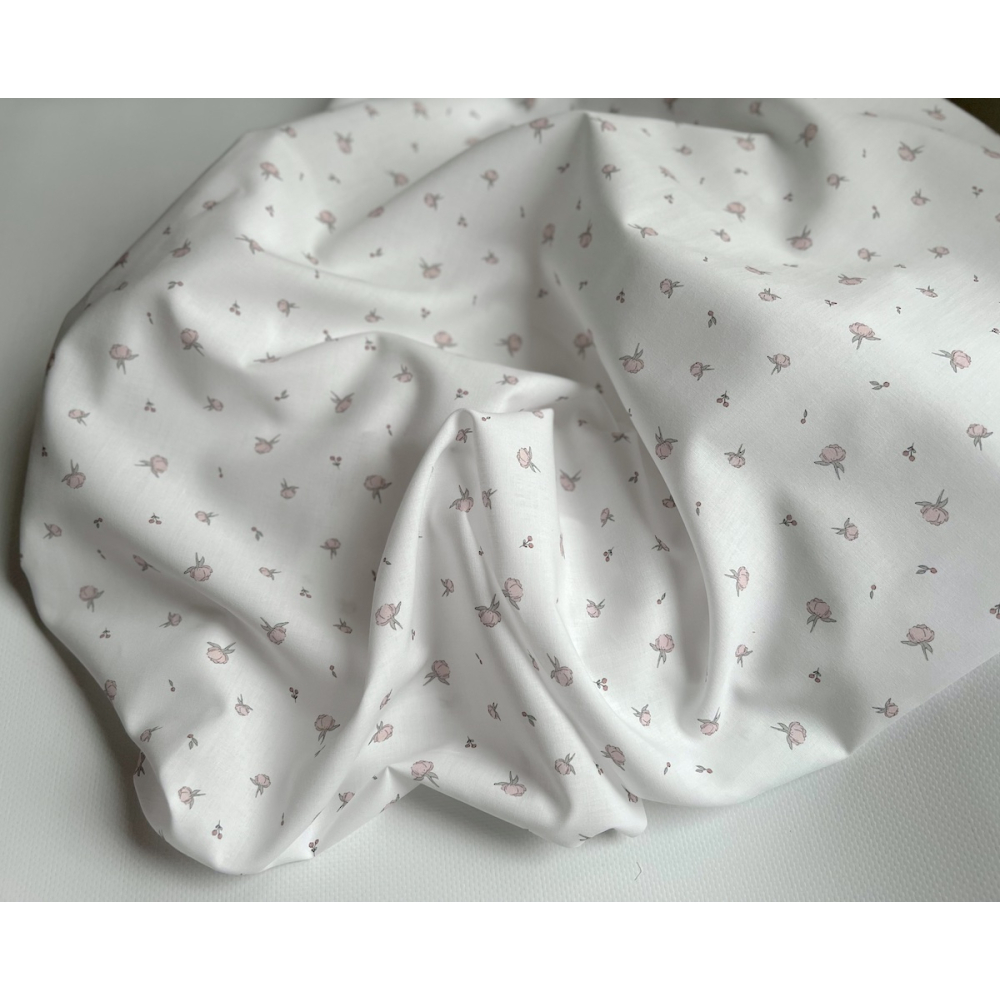 Peony - Batiste de coton BIO imprimé exclusif Tissus issus de l'agriculture biologique  - 6