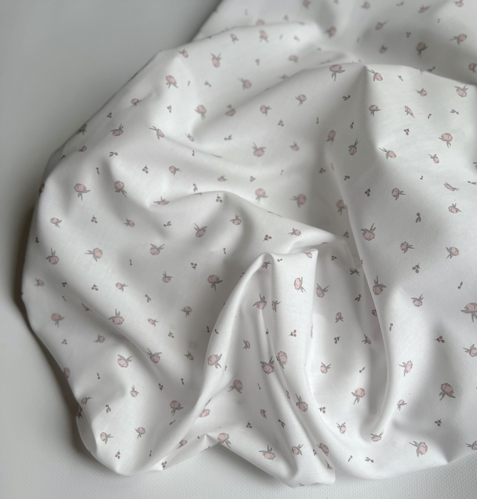 Peony - Batiste de coton BIO imprimé exclusif Tissus issus de l'agriculture biologique  - 7