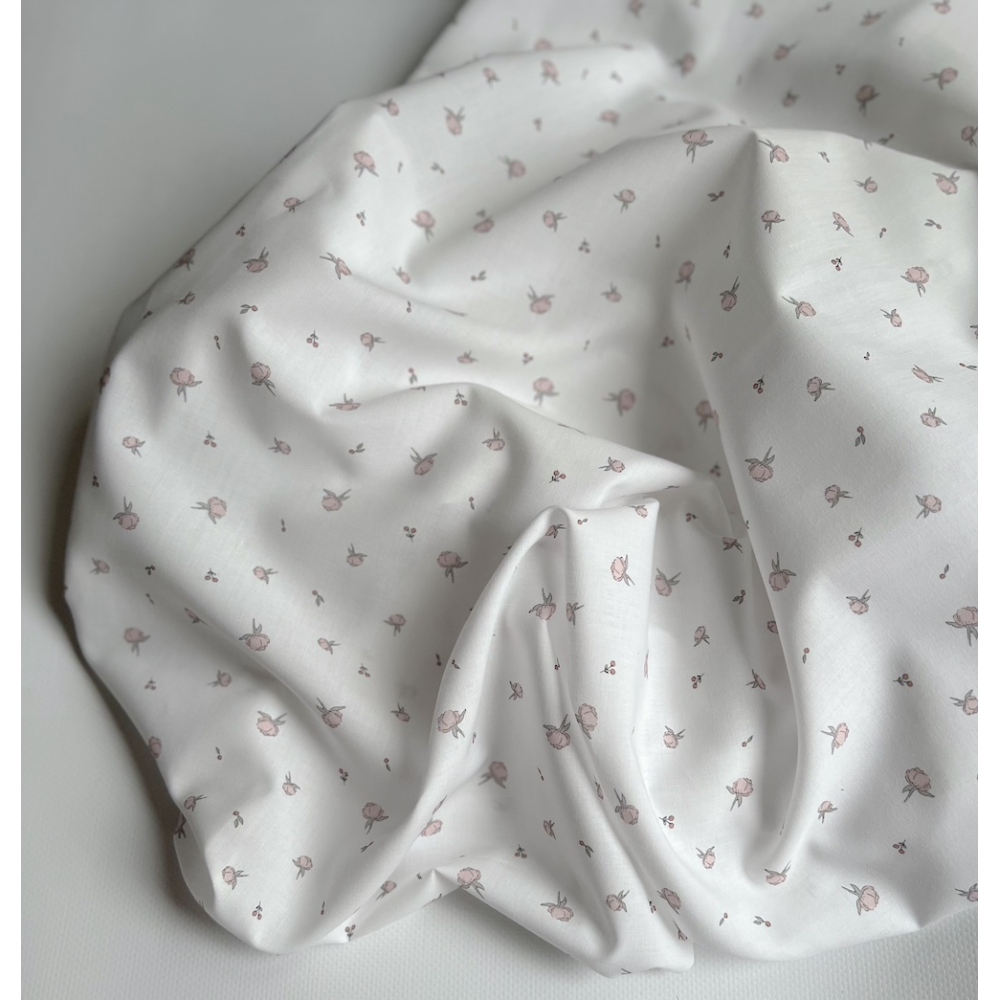 Peony - Batiste de coton BIO imprimé exclusif Tissus issus de l'agriculture biologique  - 7