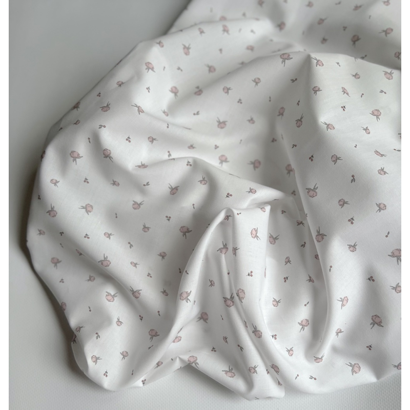 Peony - Batiste de coton BIO imprimé exclusif Tissus issus de l'agriculture biologique  - 7