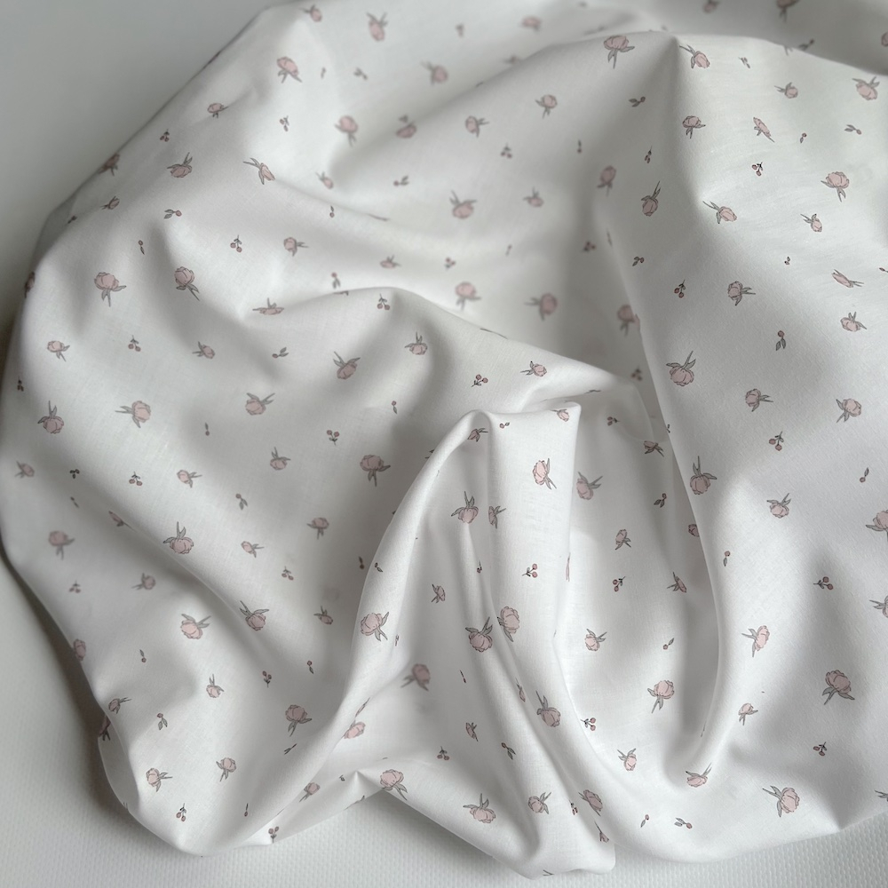 Peony - Batiste de coton BIO imprimé exclusif Tissus issus de l'agriculture biologique  - 8