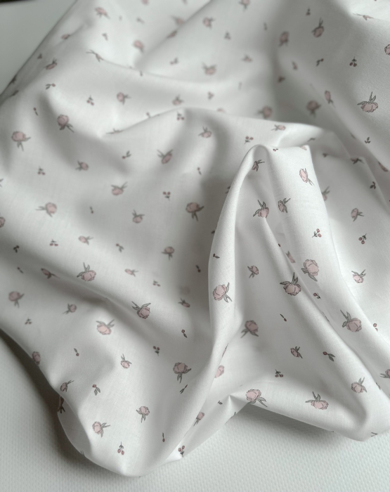 Peony - Batiste de coton BIO imprimé exclusif Tissus issus de l'agriculture biologique  - 9