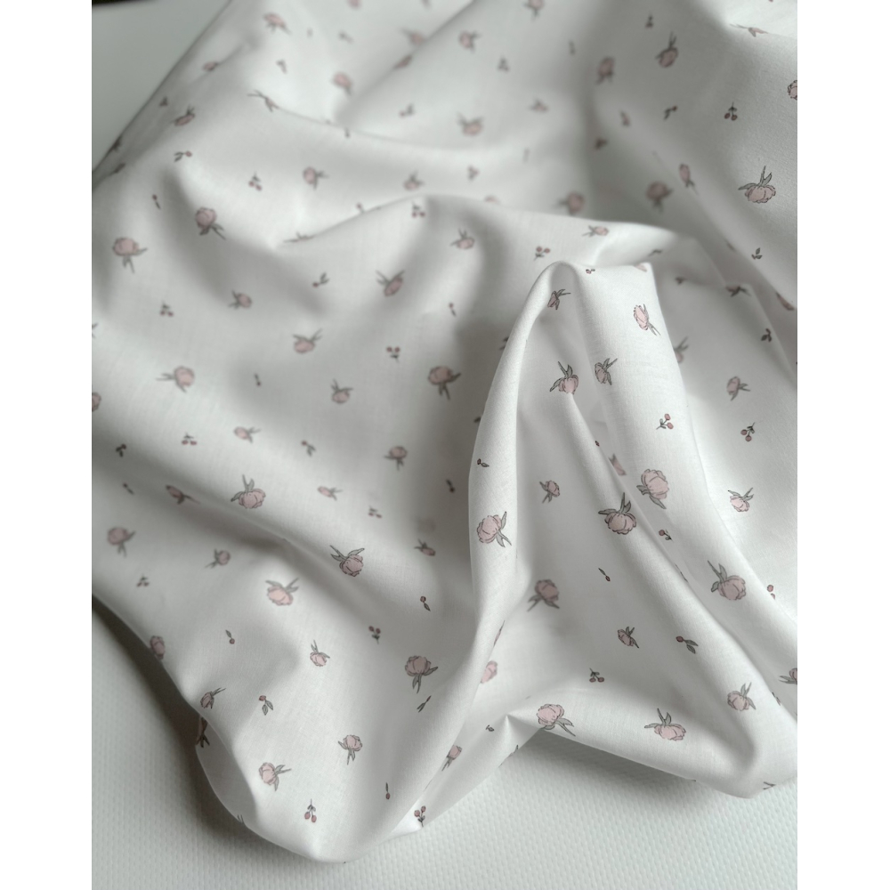 Peony - Batiste de coton BIO imprimé exclusif Tissus issus de l'agriculture biologique  - 9