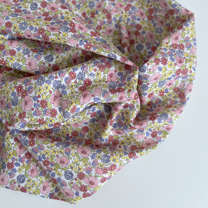 Marthe - Batiste de coton SILKYNE à imprimé fleuri Tissus issus de l'agriculture biologique  - 1