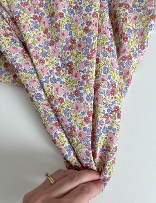 Marthe - Batiste de coton SILKYNE à imprimé fleuri Tissus issus de l'agriculture biologique  - 2