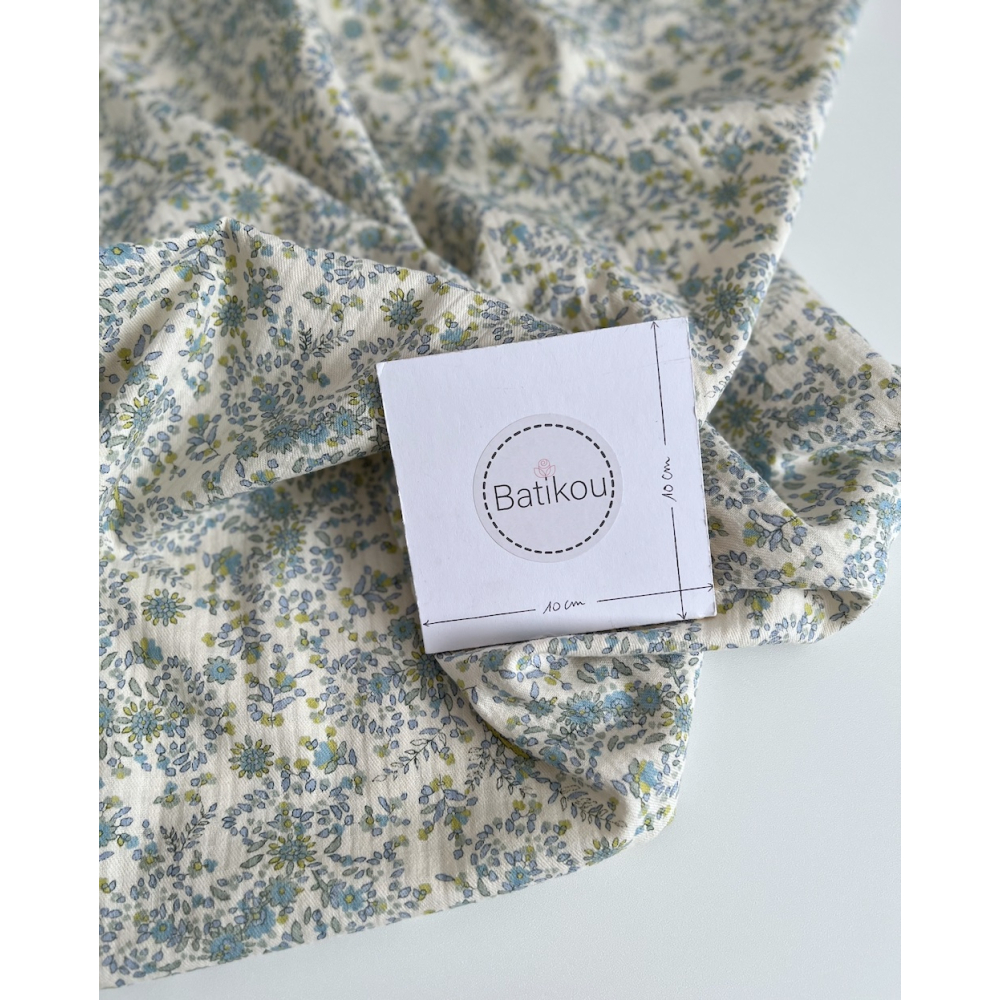 Lucia - Seersucker / Coton gaufré doux motif fleuri Batikou - 4