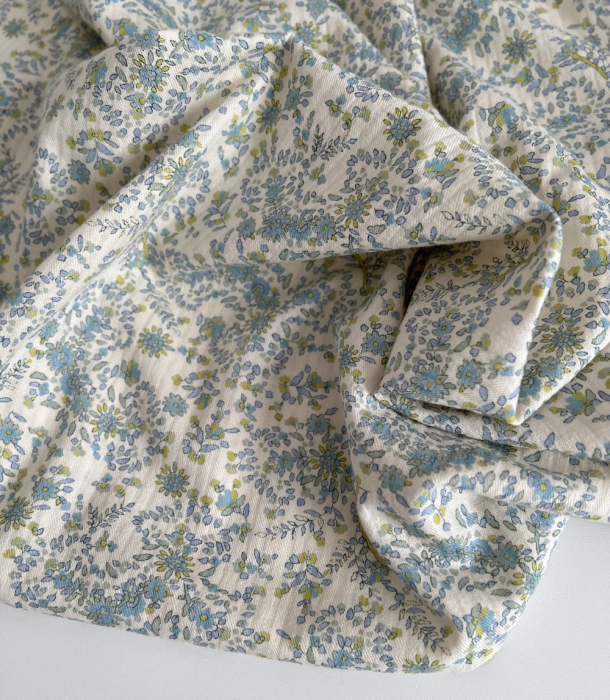 Lucia - Seersucker / Coton gaufré doux motif fleuri Batikou - 5