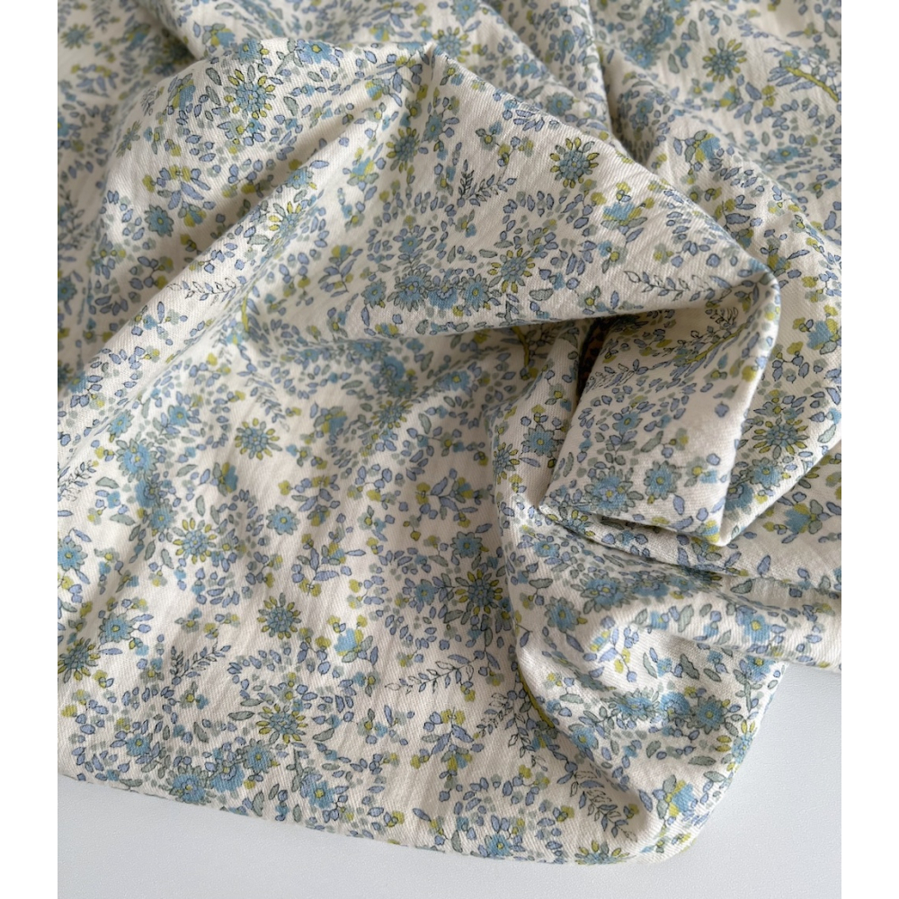 Lucia - Seersucker / Coton gaufré doux motif fleuri Batikou - 5