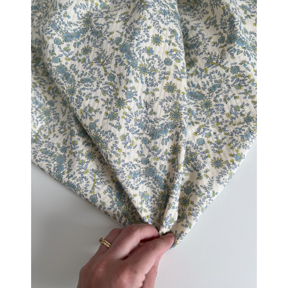 Lucia - Seersucker / Coton gaufré doux motif fleuri Batikou - 6