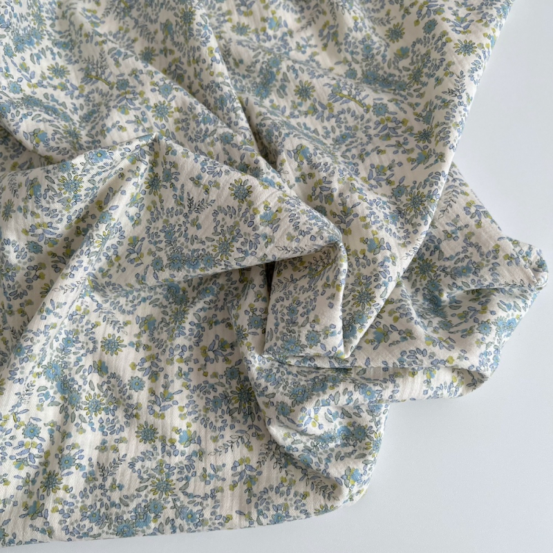 Lucia - Seersucker / Coton gaufré doux motif fleuri Batikou - 8