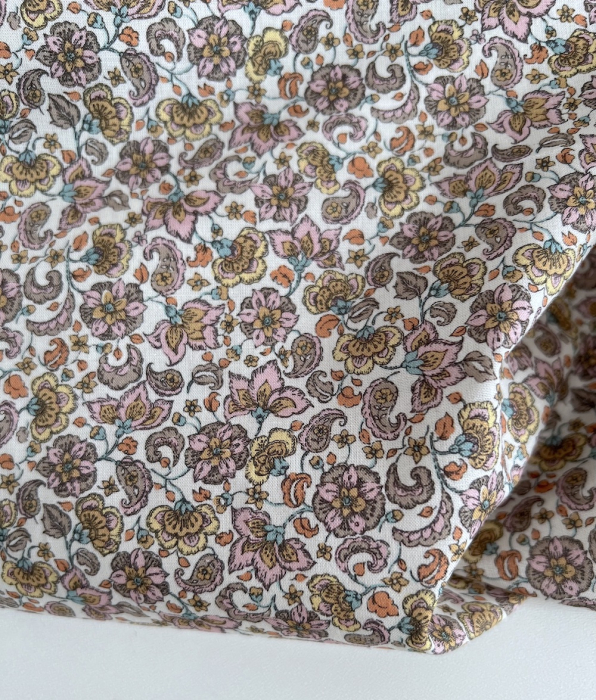 Paisley - Batiste de coton bio SILKYNE à imprimé fleuri Tissus issus de l'agriculture biologique  - 2