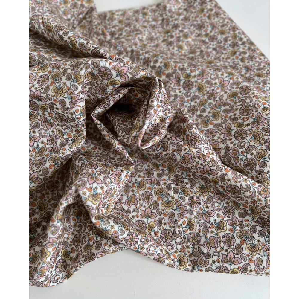 Paisley - Batiste de coton bio SILKYNE à imprimé fleuri Tissus issus de l'agriculture biologique  - 6