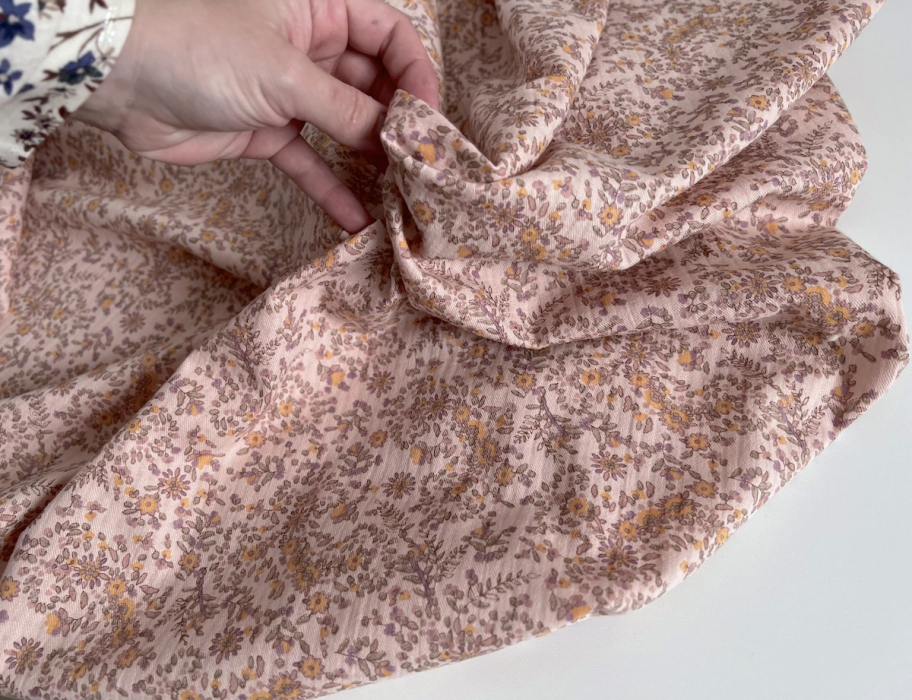 Lucia - Seersucker / Coton gaufré doux motif fleuri rose Batikou - 7