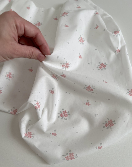 Beth - Batiste de coton BIO imprimé exclusif rose vert / SILKYNE Batikou - 5