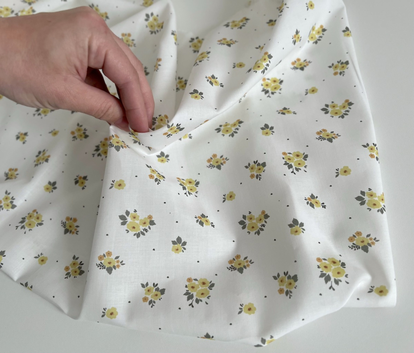 ROZEN - Batiste de coton BIO imprimé exclusif jaune / SILKYNE Batikou - 3