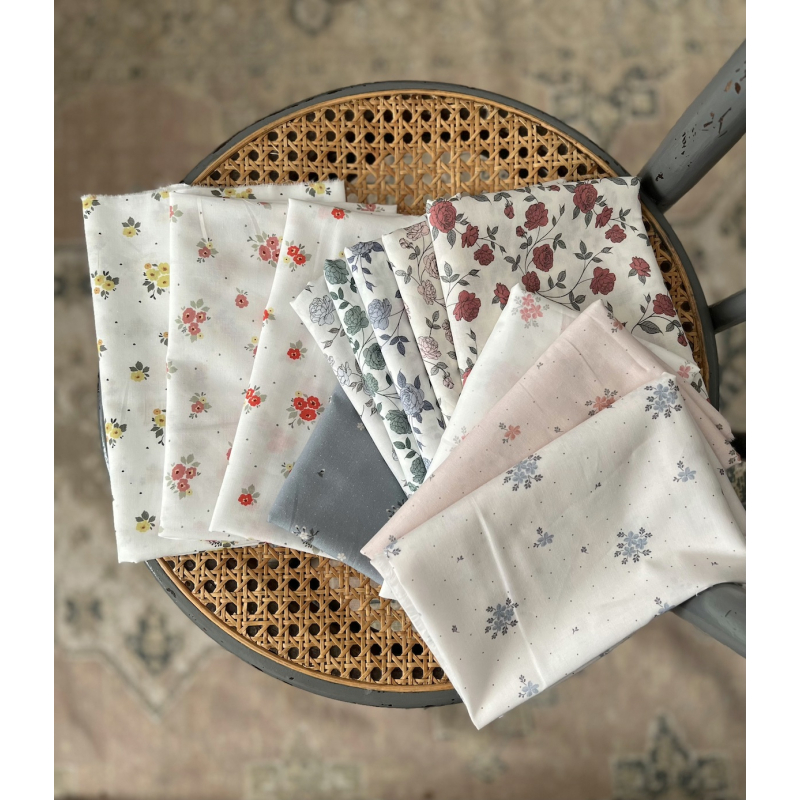 ROZEN - Batiste de coton BIO imprimé exclusif coquelicot / SILKYNE Batikou - 7