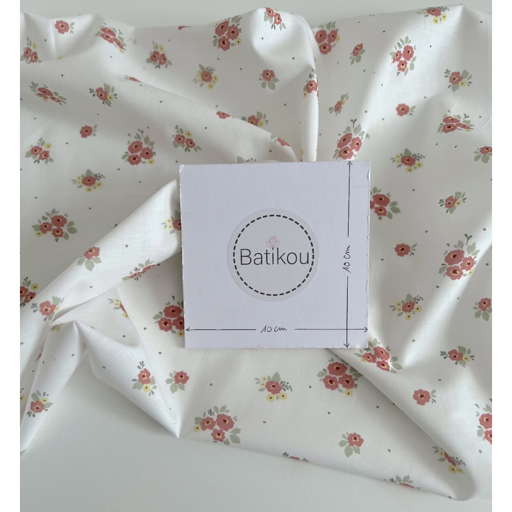 ROZEN - Batiste de coton BIO imprimé exclusif sorbet / SILKYNE Batikou - 6 ROZEN - Batiste de coton BIO imprimé exclusif sorbet / SILKYNE Batikou - 6