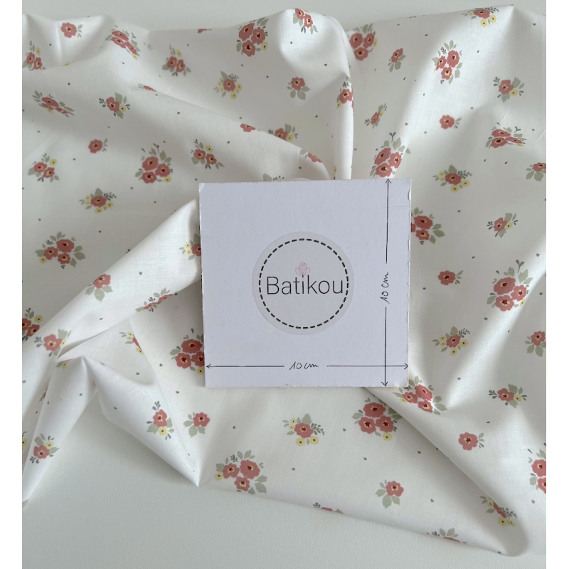 ROZEN - Batiste de coton BIO imprimé exclusif sorbet / SILKYNE Batikou - 6 ROZEN - Batiste de coton BIO imprimé exclusif sorbet / SILKYNE Batikou - 6