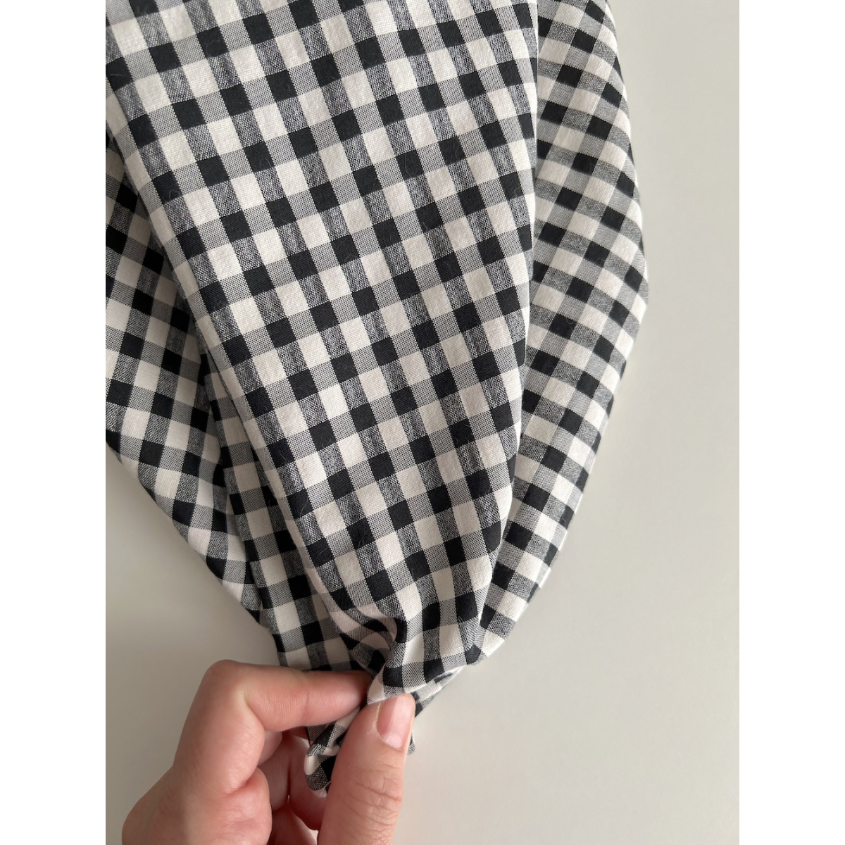 Seersucker / Coton gaufré vichy 6mm noir / lait Batikou - 3 Seersucker / Coton gaufré vichy 6mm noir / lait Batikou - 3