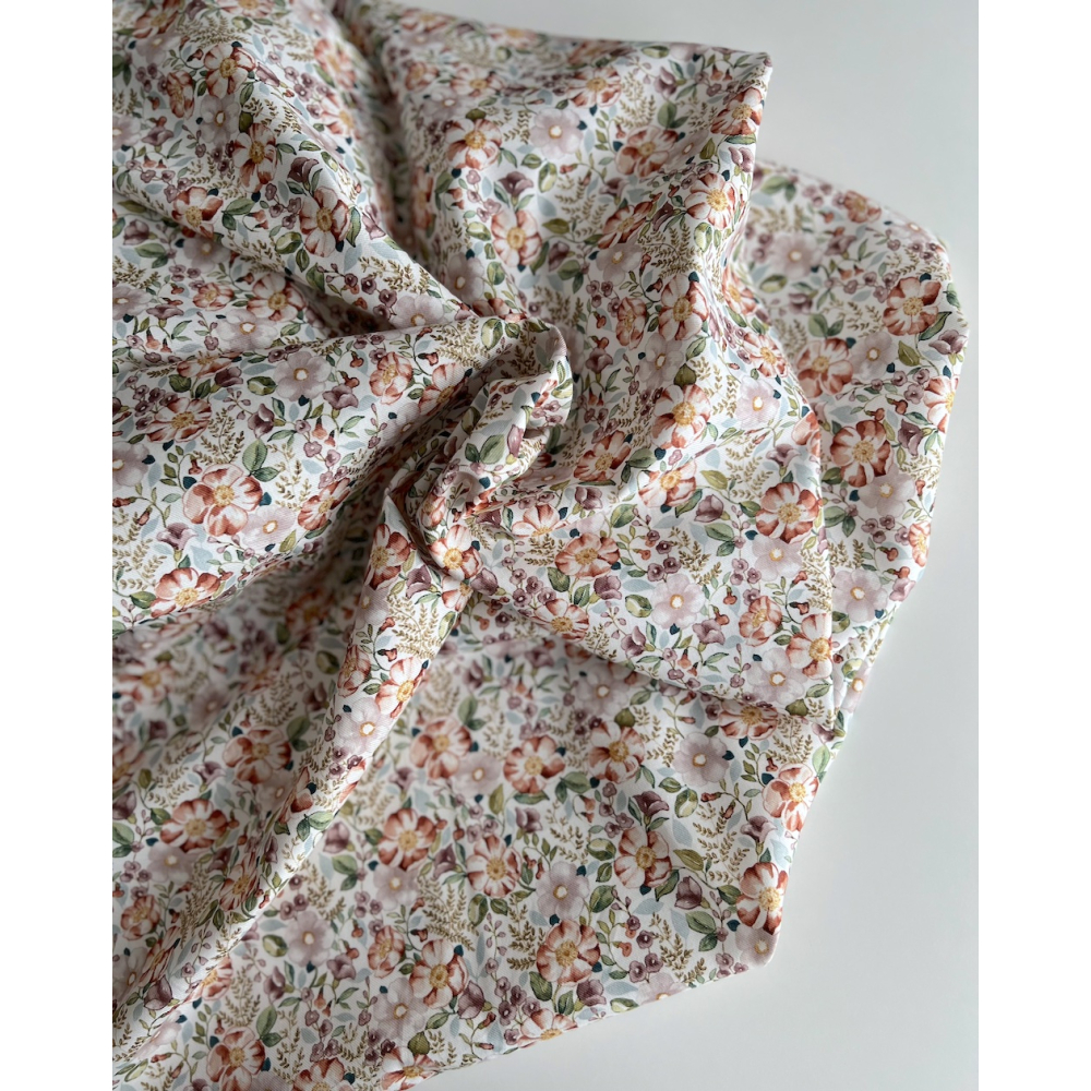 Tissu Twill Coton Organique Imprim Fleuri Couture M Tre Serg