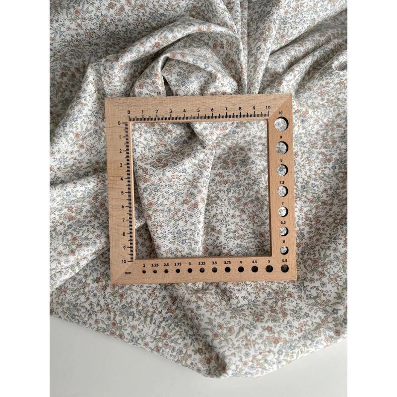 Camille - Tissu sergé / twill de coton organique imprimé rose Tissus issus de l'agriculture biologique  - 5