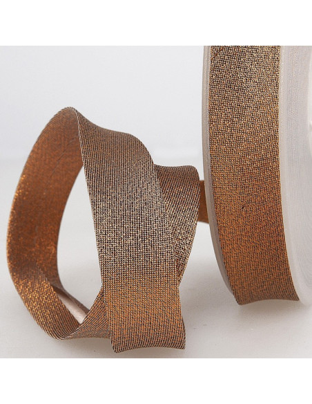 Biais à coudre métallisé uni or argent cuivre