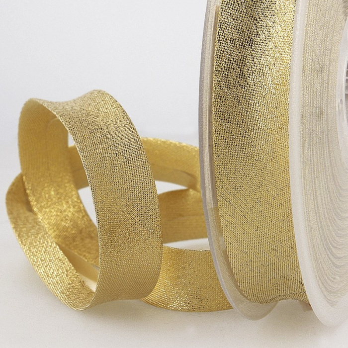 Biais à coudre métallisé uni or argent cuivre