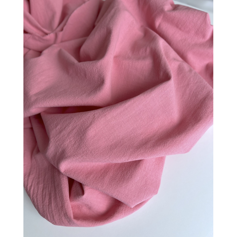 Coton lavé bio coloris vieux sorbet fraise Qualité Oeko-tex - 3