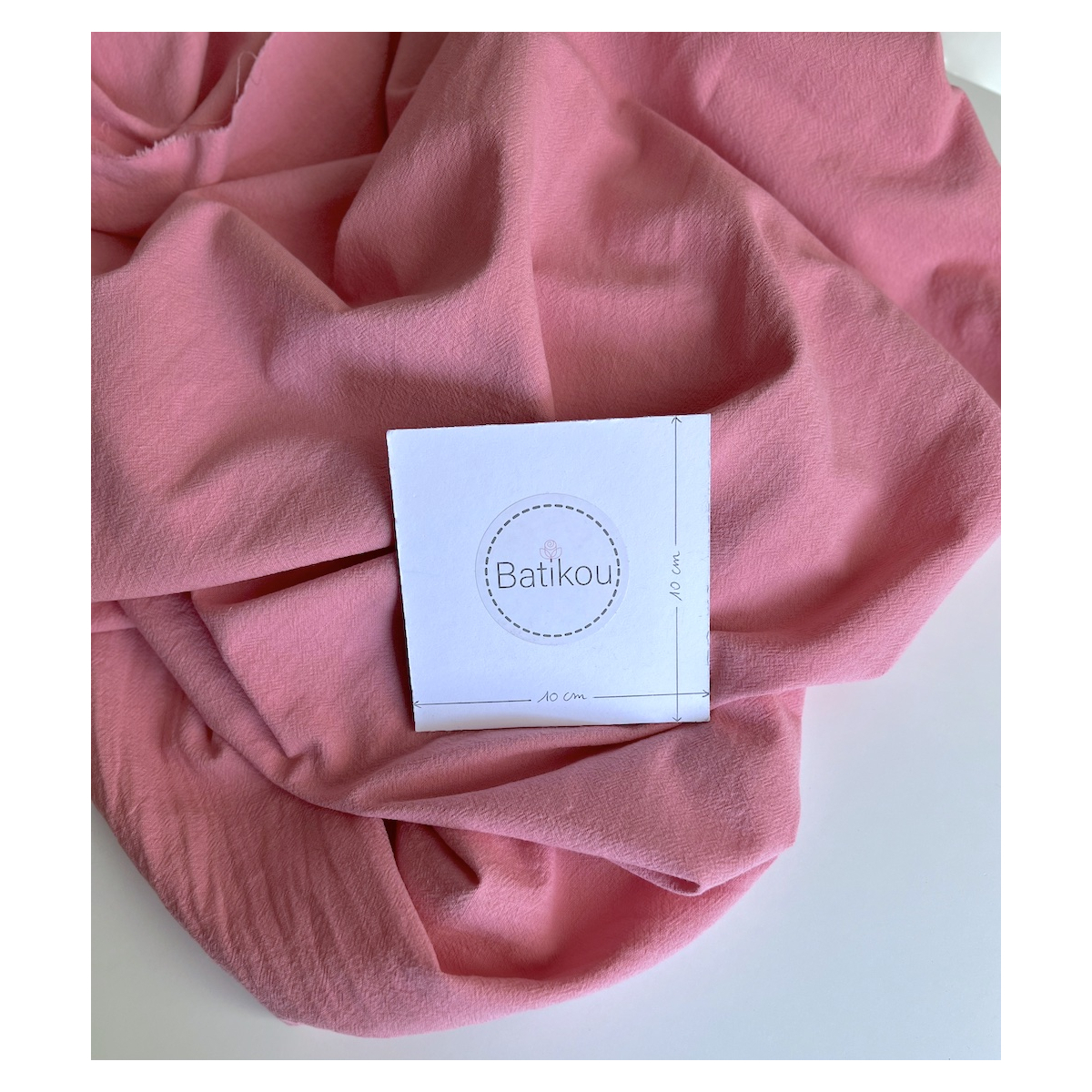 Coton lavé bio coloris vieux sorbet fraise Qualité Oeko-tex - 4 Coton lavé bio coloris vieux sorbet fraise Qualité Oeko-tex - 4