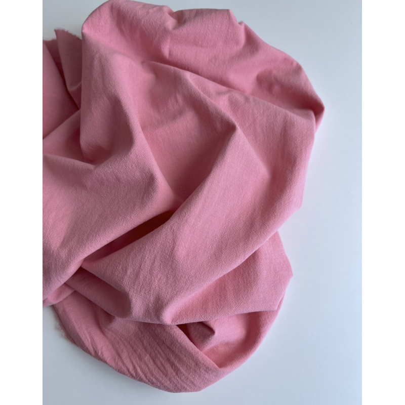 Coton lavé bio coloris vieux sorbet fraise Qualité Oeko-tex - 5