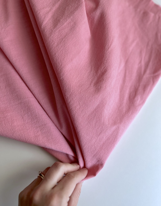 Coton lavé bio coloris vieux sorbet fraise Qualité Oeko-tex - 6