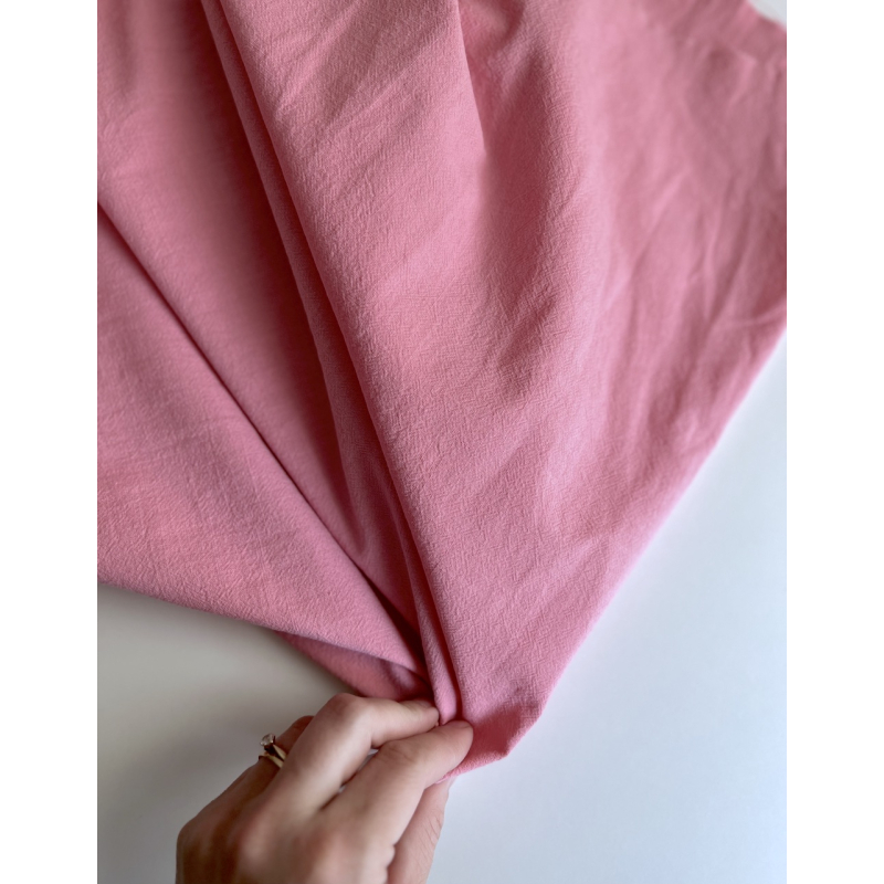 Coton lavé bio coloris vieux sorbet fraise Qualité Oeko-tex - 6