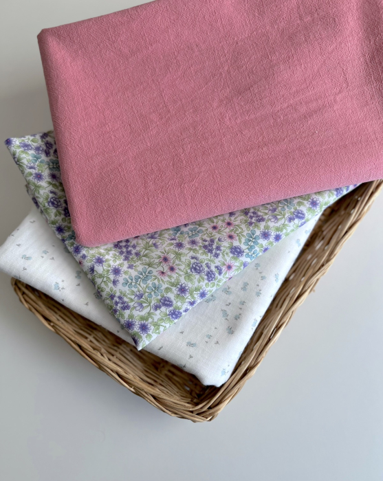 Coton lavé bio coloris vieux sorbet fraise Qualité Oeko-tex - 7