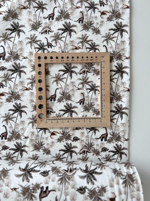 Jersey de coton dinosaures fond blanc cassé Qualité Oeko-tex - 8