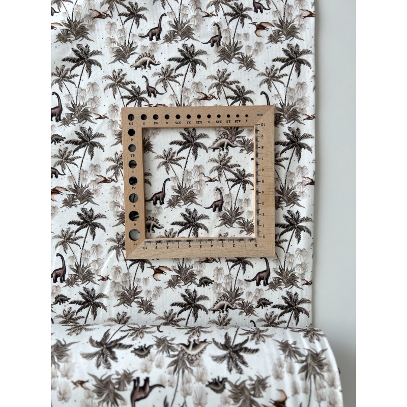 Jersey de coton dinosaures fond blanc cassé Qualité Oeko-tex - 8