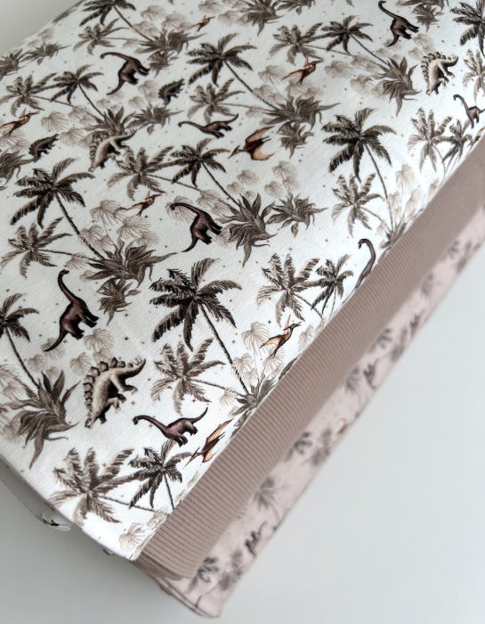 Jersey de coton dinosaures fond blanc cassé Qualité Oeko-tex - 9