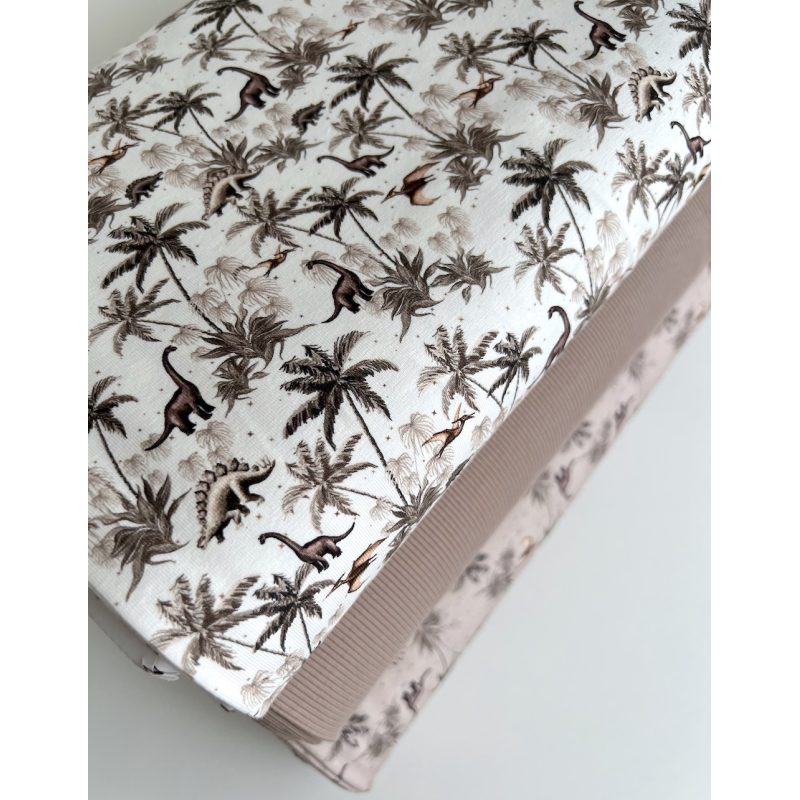 Jersey de coton dinosaures fond blanc cassé Qualité Oeko-tex - 9