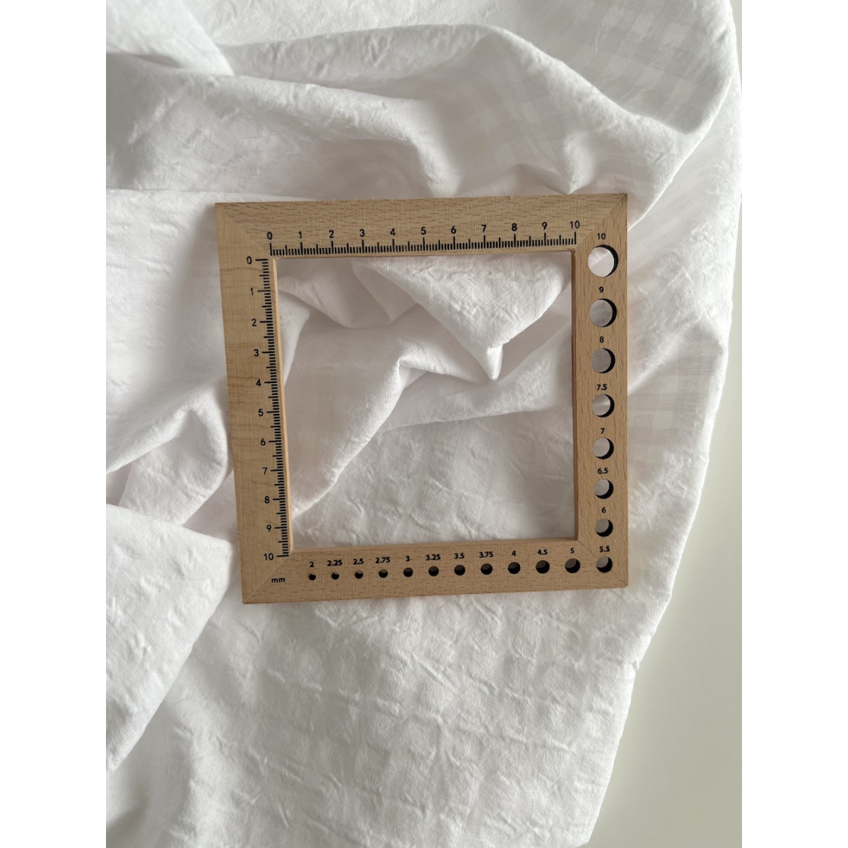 Seersucker / Coton gaufré vichy 6mm blanc / blanc Batikou - 4