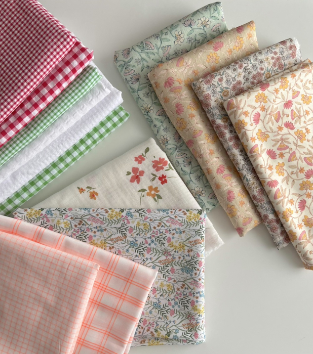 Seersucker / Coton gaufré vichy mini 3mm blanc / blanc Batikou - 4