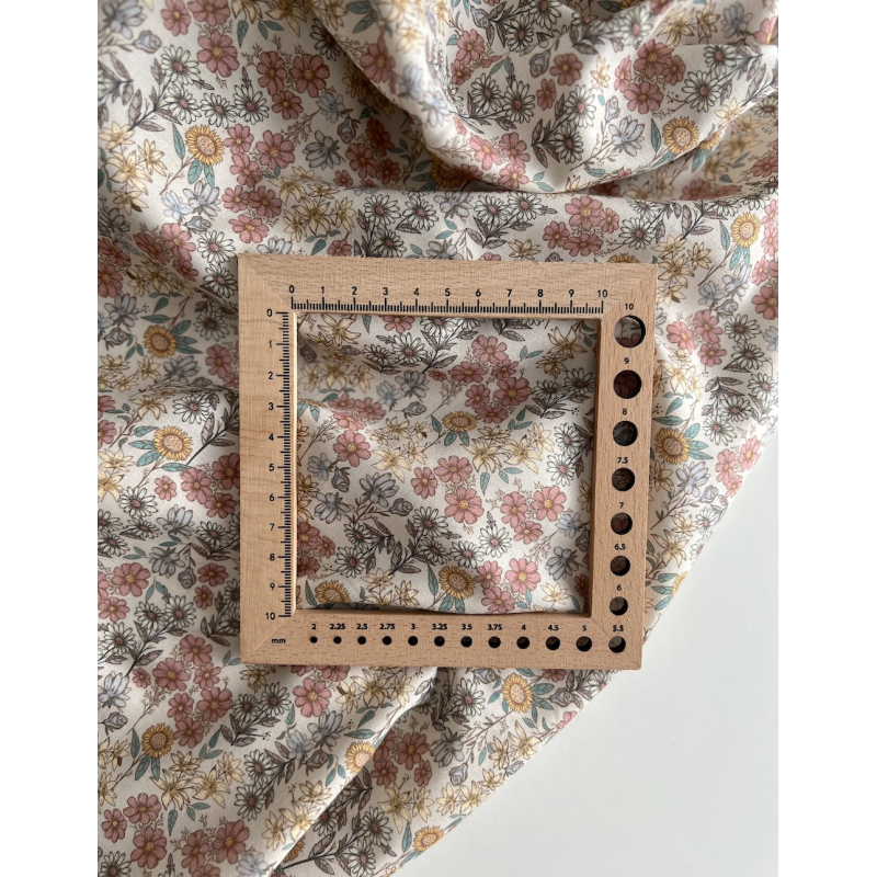 Juliette - Popeline de coton douce BIO imprimé fleurs fanées Tissus issus de l'agriculture biologique  - 7