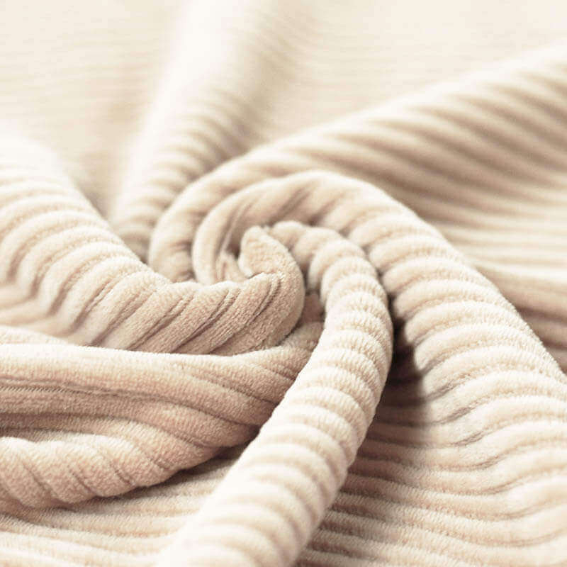 Velours grosses côtes coton coloris beige clair