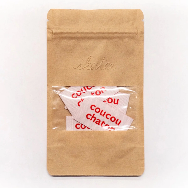 Lot 5 étiquettes tissées ©ikatee - Coucou Chaton -  - 2