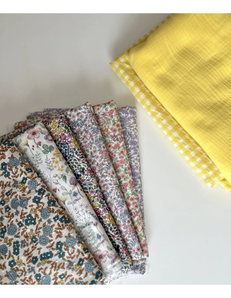 Svetlana - Batiste de coton SILKYNE à imprimé fleuri Tissus issus de l'agriculture biologique  - 4