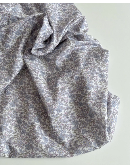 Svetlana - Batiste de coton SILKYNE à imprimé fleuri Tissus issus de l'agriculture biologique  - 8