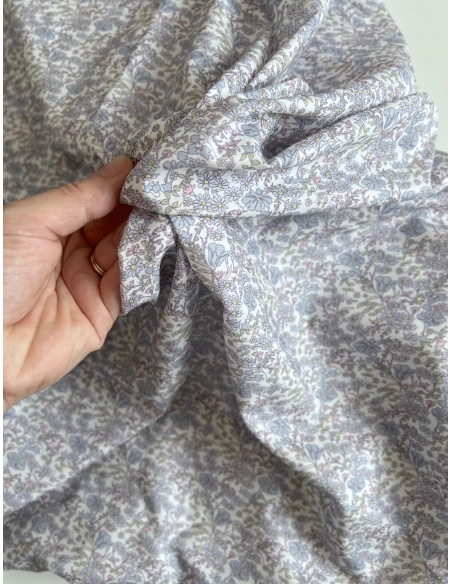 Svetlana - Batiste de coton SILKYNE à imprimé fleuri Tissus issus de l'agriculture biologique  - 2